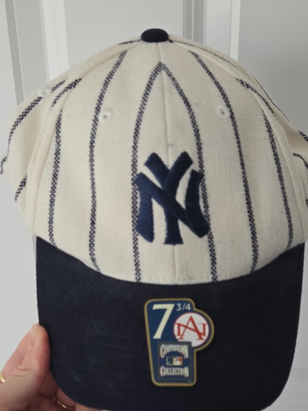 Vintage American Needle MLB New York Yankees MLB Baseball Cap Hat White/Navy NWT